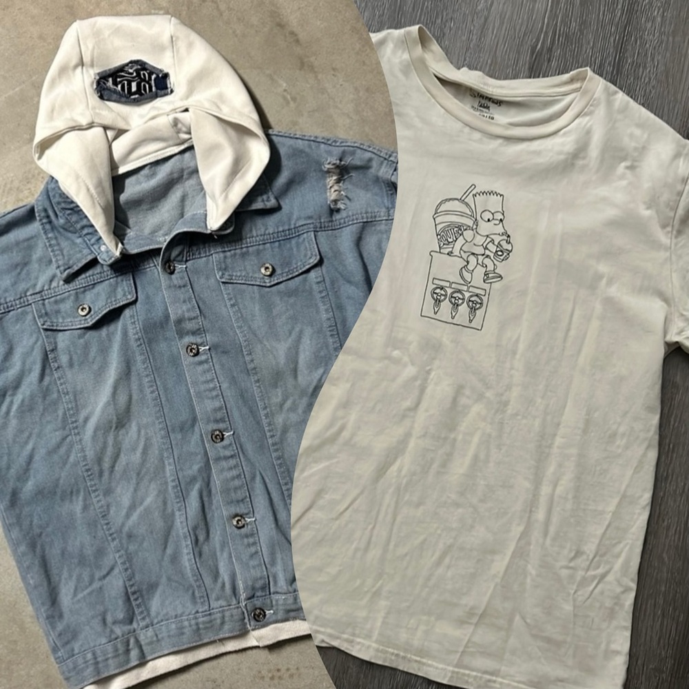Hoodie Denim Jacket Sweatshirt